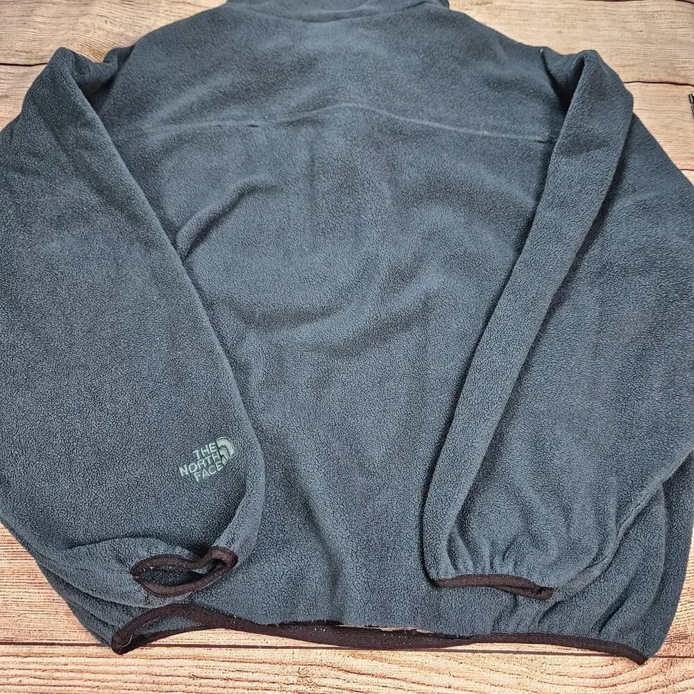 Vintage The North Face Zip Fleece Sweatshirt Size XL Green Made In USA